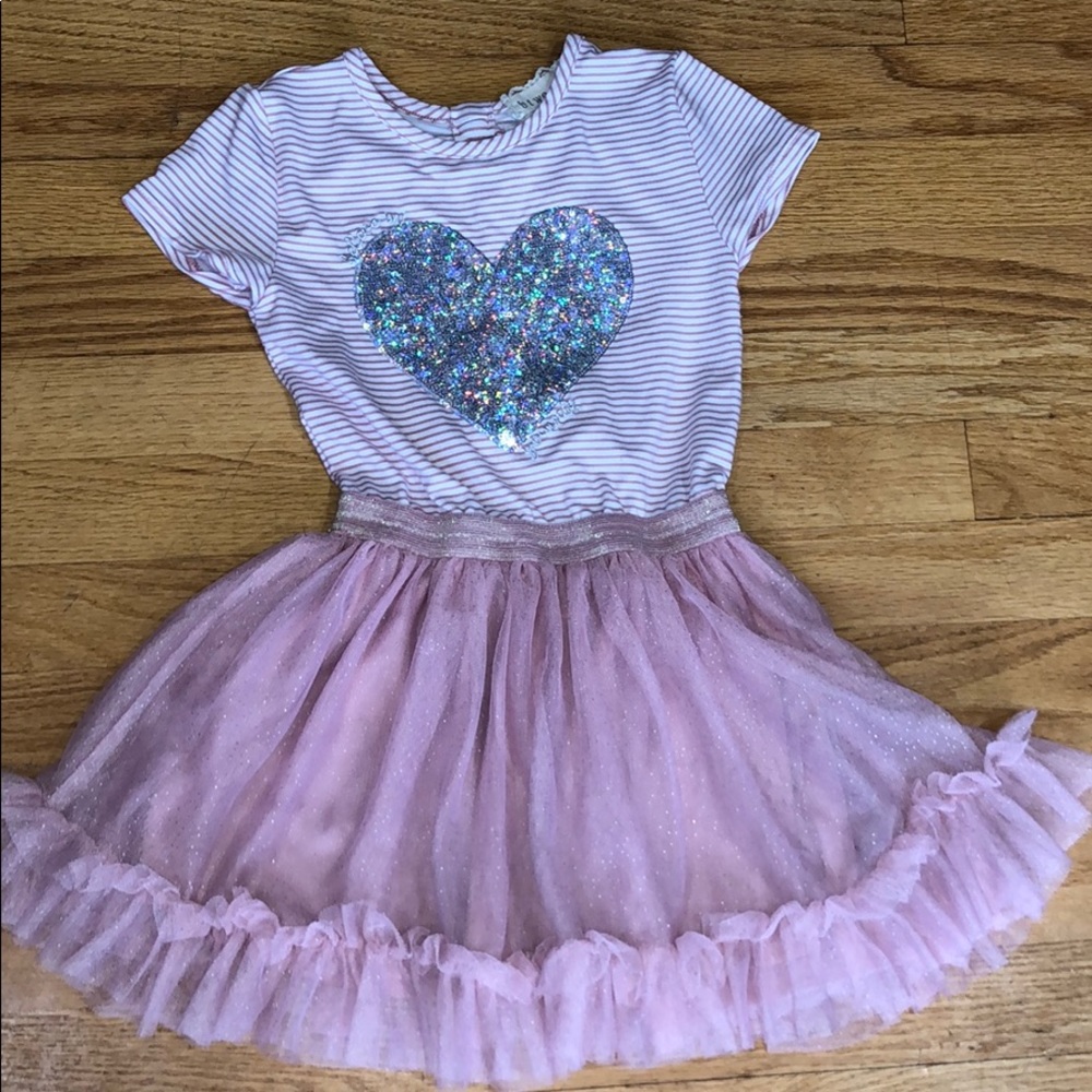 Girls dusty rose  colored dress with sequins